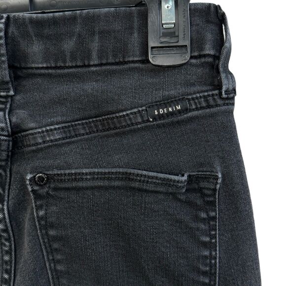 H&M &Denim SZ 25 Super Skinny Ankle Jeans High-Waist Stretch Black Wash Womens - Picture 6 of 9